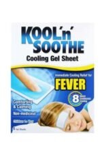 Kool 'n' Soothe Soft Gel Children Kids Fever Immediate Cooling Relief 4 Sheets