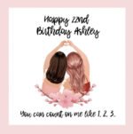 Personalised Birthday Card Bestie Best Friend Friend 18th 21st 30th 40th 60th