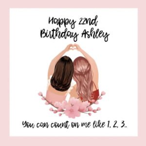 Personalised Birthday Card Bestie Best Friend Friend 18th 21st 30th 40th 60th