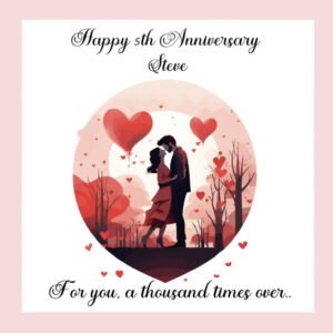 PERSONALISED HUSBAND HAPPY ANNIVERSARY CARD LOVE 1ST 2ND 5TH 10TH 15TH 20TH 30TH