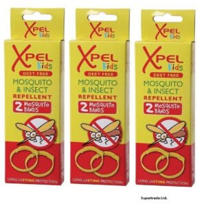 6 X Xpel Kids Mosquito & Insect Repellent Mosquito Bands DEET FREE