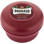 Proraso Shaving Soap for Coarse Beards in a Bowl, 150ml, Nourishing and Moisturising Shaving Soap For Men with Sandalwood and Shea Butter, Made in Italy, Red
