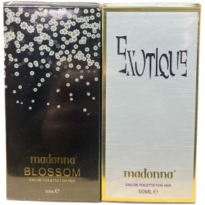 MADONNA EDT FOR HER EXOTIQUE 50ML + BLOSSOM 50ML GIFT SET