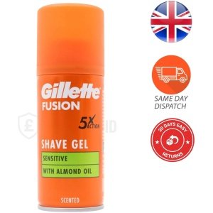 Gillette Fusion Sensitive Shave Gel 75ml Tracked Delivery