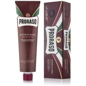 PRORASO Shaving Cream | Sandalwood and Shea Butter Soap | Red 150ml Tube