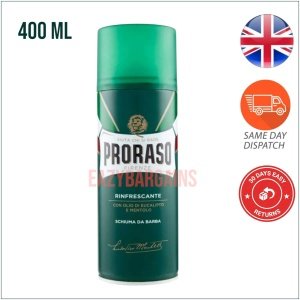 PRORASO SHAVING FOAM CAN EUCALYPTUS & MENTHOL 400ML RINFRESCANTE Tracked P&P