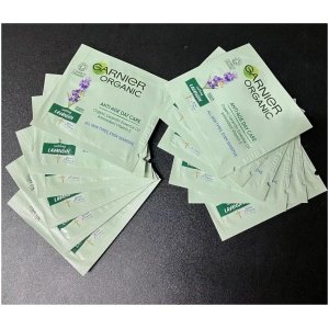 12x Garnier Cosmos Organic Anti-Age Day Cream Lavandin 1.5ml Sample Sachet Vegan