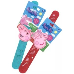 2x PEPPA PIG Slap Band Snap Bracelet Kids Party Bag Favour Stocking Filler