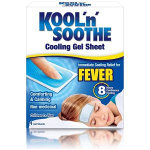 Kool n Soothe Cooling FEVER Headache Pain Relief Gel Sheets 4 Pads KIDS FREE P&P