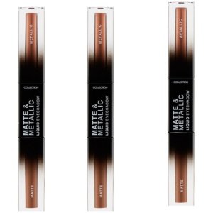 3X COLLECTION MATTE & METALLIC LIQUID EYESHADOW ROOF TAUPE BAR/SKYLINE