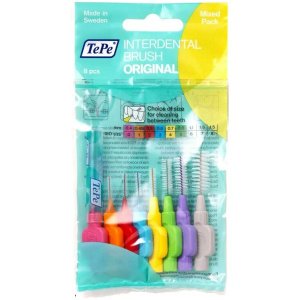 TePe Interdental Brush Pack of 8 Brushes | 40% Cleaner Teeth Oral Hygiene