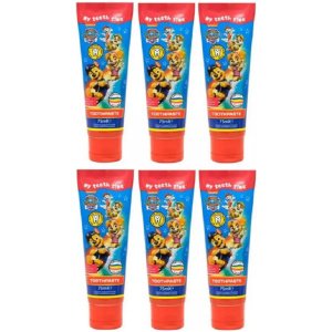 Nickelodeon Paw Patrol Bubblegum Children's Fluoride Toothpaste 75ml (x6 Tubes)