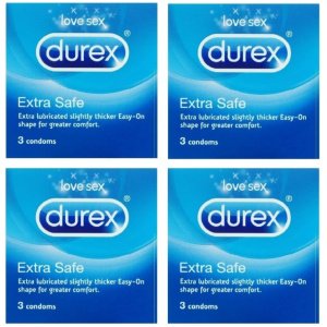 Durex Condoms - Extra Safe - Lubricated Thick Latex Condom 12