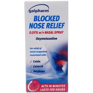 Galpharm Blocked Nose Relief Nasal Spray 0.05% w/v Colds Catarrh