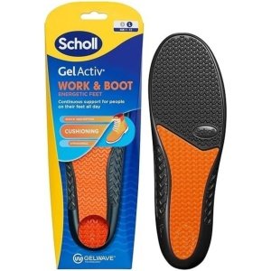 Scholl Gel Active Work And Boot Insoles For Men All Day Comfort At Work Shock
